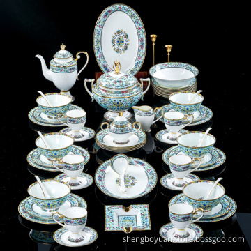 Porcelain dinner sets tableware--Blue